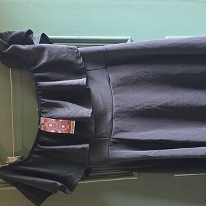 Boohoo Black Ruffle Top